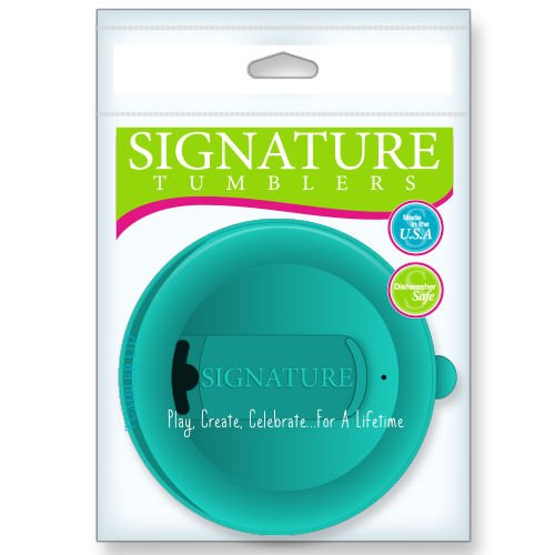 Signature Tumbler 16 Oz Teal Blue Traveler Lid