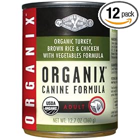 Castor & Pollux Organix Canine Formula, Made With 95% Organic Ingredients, Turkey, Brown Rice & Chicken With Vegetables, 12.7 Ounce Tins (Pack of 12)