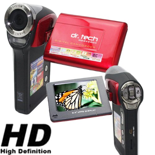 new hddv2000 high resolution red digital video camcorder / still camera