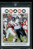 2008 Topps # 221 Adewale Ogunleye - Chicago Bears - NFL Trading Cards in a Protective Display Case!