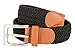Belts.com Women's Stretch Belt Braided Elastic Canvas Leather Golf Belt 1-3/8