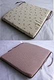 SEAT PAD REVERSIBLE SUPERIOR QUALITY SOLID FOAM INNER,WASHABLE,HEAVY COTTON SIZE 16X15