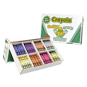 Crayola 52-8389 So Big Crayola Crayons, Classpack, Large Size, 5 x 9 16, 200 Set by Crayola