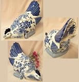 Blue Willow Ceramic Large Chicken Cookie Jar