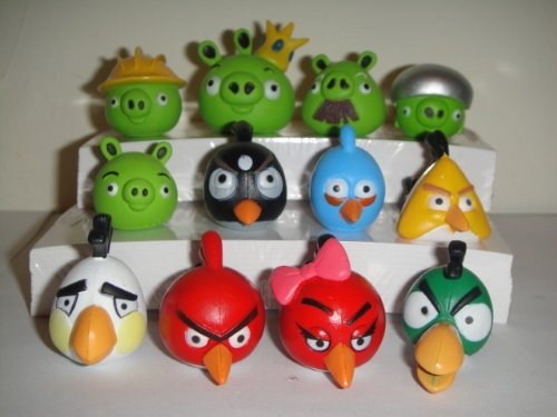 12 Angry Birds and Pigs Figures Set 12 Angry Birds and Pigs Figures Set