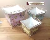 Shabby Chic Set of Three Hydrangea Planters