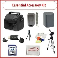 Essential Accessory Kit For JVC Everio GZ-MC100, MC200, MC500 Microdrive Camcorders Including Extra Battery, External Travel Charger, Carrying Case, 4GB SDHC Memory Card and more... 