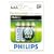 Philips Multi Life NiMH Akku AAA Micro 900 mAh 4er Pack