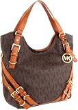 Michael Kors Milo PVC Logo Large Shoulder Tote Brown