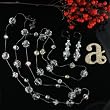 Audrey, Swarovski Crystal Long Necklace, 45" - Crystal