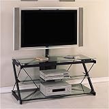 Textured Black 60 TV Stand by AtHomeMart