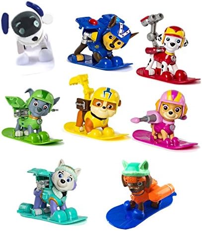 Coolfly Fan 8Pcs Patrol Paw PupWinter Rescues Action Pack Pup Snowboard