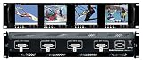 Marshall V-R44P-DVI Four HD 3.5 LCD Screen Rack Mount Panel with DVI, VGA