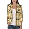 Juniors' Mossimo Supply Co. Boyfriend Flannel Top - Yellow Plaid