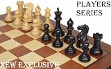 New Exclusive Staunton Chess Set in Ebonized Boxwood & Boxwood - 3.5 King