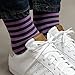 Sock Habit Mens Colorful Patterned Dress Socks Polka Dot Striped 2 Pair Purple Grey