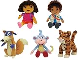 TY~DORA~ DIEGO~ BOOTS THE MONKEY~ SWIPER THE FOX & BABY JAGUAR BEANIES [Toy]