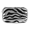 Premium Silver Zebra Eva Pouch Carrying Case for Nintendo DS Lite, 2.5" Western Digital My Passport Portable Hard Drive, 4.5" GPS Tom Tom One XL/XL S/XL 330, Go 720 730 920, Garmin Nuvi 200w 205w 250w 255w 260w 710 750 760 770 780