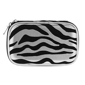 Premium Silver Zebra Eva Pouch Carrying Case for Nintendo DS Lite, 2.5