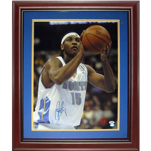 Carmelo Anthony Autographed Denver Nuggets Deluxe Framed 16x20 Photo