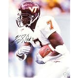 Kevin Jones Autographed Virginia Tech Hokies (White Jersey #7) 8x10 Photo