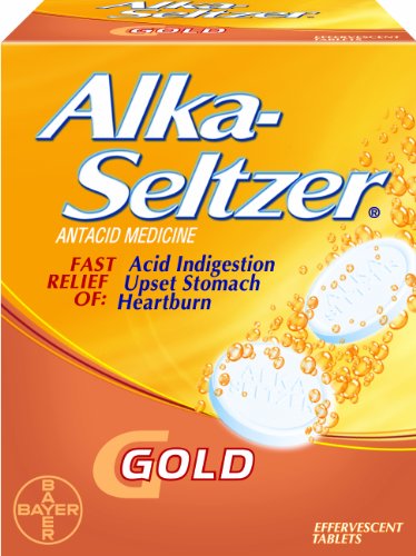 Alka-Seltzer Gold Tablets- Non-Aspirin, 36-Count Boxes (Pack of 4)