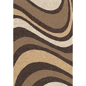 Contemporary Area Rug, Dynamic Rugs Funky Collection 6'7x9'6 Brown by Dynamic Rugs