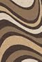 Contemporary Area Rug, Dynamic Rugs Funky Collection 6'7"x9'6" Brown