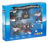 Pirate Gift Box 4, Corsairs with Treasure Chest - Captain Corsair, Corsair with Gun, Corsair with Musket, Corsair with Axe, Treasure Chest