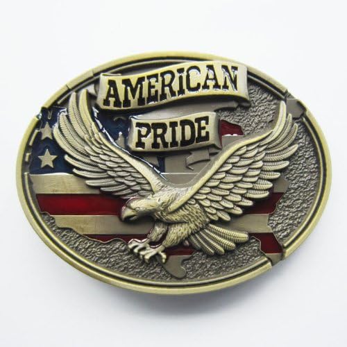 Antique Bronze Finished American Pride Belt Buckle