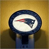 New England Patriots Hand-Painted Glass Nightlight