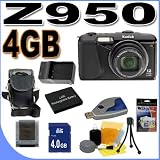 Kodak EasyShare Z950 12MP Digital Camera w/ 10x Optical IS Zoom 4GB BigVALUEInc Accessory Saver Bundle