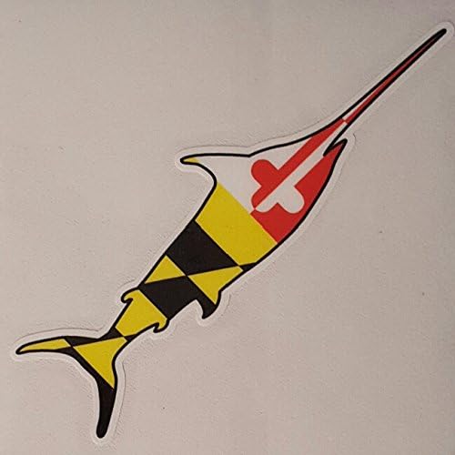 Maryland Flag Swordfish Sticker
