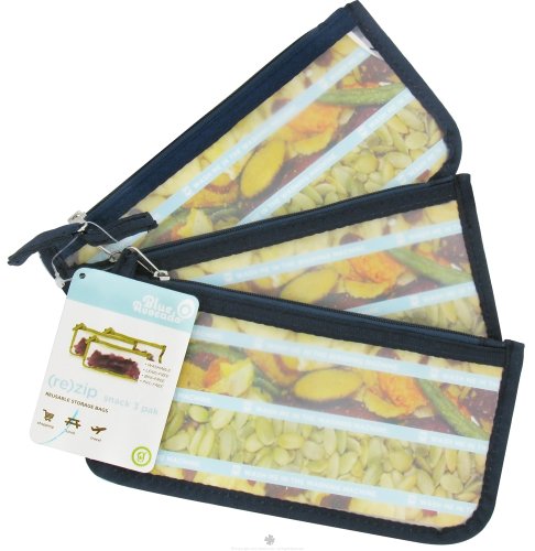 Blue Avocado - (Re)Zip Snack Reusable Storage Bags Navy Solid