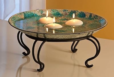 Table Top Bird Bath Pedestal, Scroll Detail