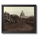 US Capitol Pennsylvania Ave Washington DC Late 19th Century Photo Wall Picture Black Framed Art Print