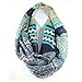 AN- Women Fashion Lightweight Bold Color Aztec Print Infinity Circle Scarf Snood Figure 8