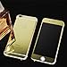 iPhone 6 (4.7 Inch Only) Screen Protector, Front+Back Mirror Tempered Glass Film Screen Protector Cover for iPhone 6 4.7 Inch [2-Pack][Crystal Clear]-Gold