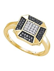 0.20CTW BLACK DIAMOND FASHION RING
