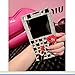 Fashion Bonzer View Window Bling Diamond Cristal Crystals Rouge and Kiss Black PU Leather Flip Case Cover Skin for Samsung Galaxy Note 3 N9000 Phone