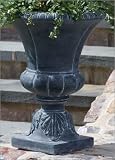 Alfresco Home Solihull Urn in Aged Lead Planter