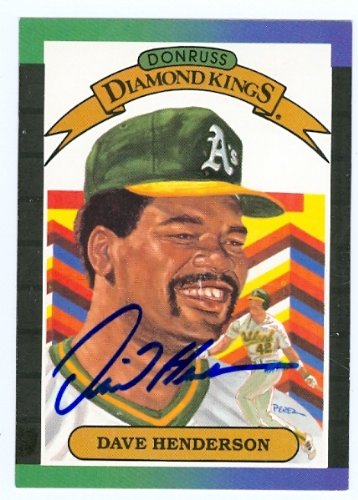 Dave Henderson Autographed/Hand Signed Diamond King Donruss Baseball Card 1989 Oakland Athletics