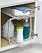 ClosetMaid Pull Out Cabinet Organizer 2, Heavy Duty, Slide Out Pantry Shelves Drawers for Kitchen, Bathroom, White, 14-Inch Two Tier
