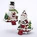 Kurt Adler Claydough Santa & Snowman Stocking Hangers with Felt Bottom (Set of 2)