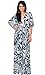 Koh Koh Women's Kimono Sleeve Retro Long Graphic Print Maxi Dress