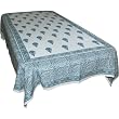 Rectangular Tablecloth Cotton Block Printed 72 x 88 inches