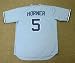 BOB HORNER Atlanta Braves 1982 Majestic Cooperstown Throwback Away Baseball Jersey, 2XL