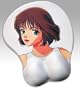 Gt Racing White Busty Boob Anime Mousepad