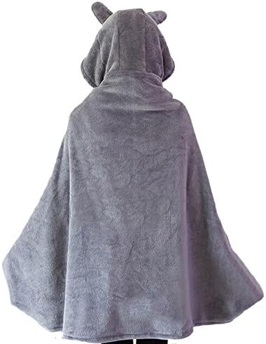 Newbetter Totoro Shoulder Cape Shawl Cloak Soft Plush Blanket Halloween Cosplay Costume (Totoro)