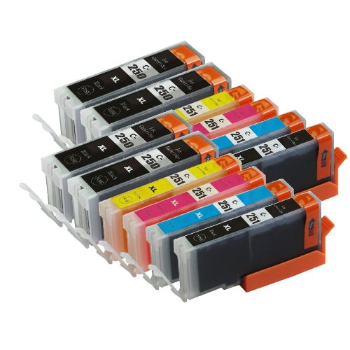 2inkjet© Set of 12 PACK PGI-250XL & CLI-251XL Compatible Ink Cartridge for Canon PIXMA iP7220, iP8720, iX6820, MG5420, MG5422, MG5520, MG5522, MG5620, MG6320, MG6420, MG7120, MG7520, MX722, MX922